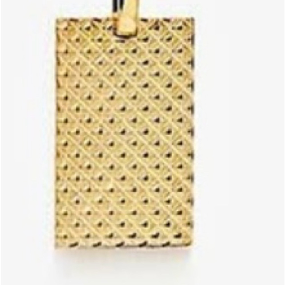 TIFFANY & CO. DIAMOND POINT RECTANGLE PENDANT IN 18K GOLD.